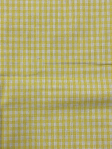 Poly/Cotton Yarn-Dyed Gingham Plaid - Yellow and White