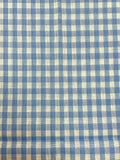 1 YD Polyester Yarn-Dyed Gingham Plaid - Blue and White