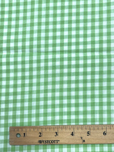 3 3/8 YD Polyester Batiste Yarn-Dyed Gingham Plaid - Green and White