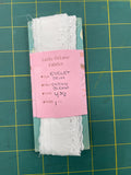 SALE 4 3/8 YD Cotton Blend Eyelet Trim - White