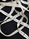 Nylon Grosgrain Ribbon By-the-Yard - Off White Printed with "Classic Mickey"