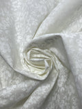 Quilting Cotton - White with White Flowers