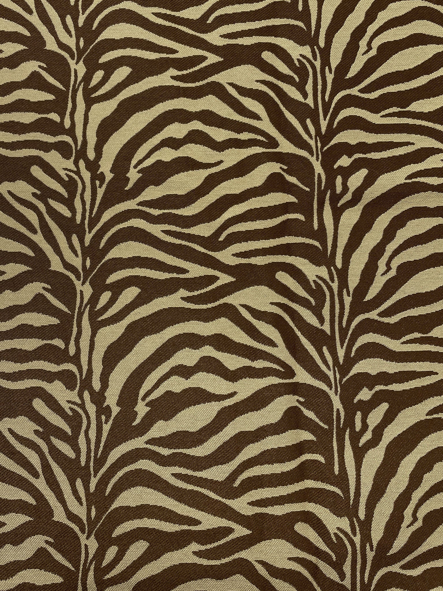 1 YD Synthetic Brocade - Brown and Tan Tiger Print