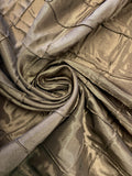 SALE 1 7/8 YD Polyester Pin-Tucked Light-Weight Taffeta - Iridescent Bronze