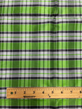 2 YD Silk Yarn-Dyed Plaid - Green and Grays