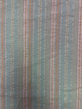 1 YD Cotton Yarn-Dyed Stripes Vintage - Muted Lavender, Blue and Gray with Silver Lurex (Copy)