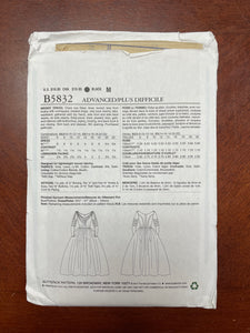 2012 Butterick 5832 Sewing Pattern - 19th Century Dress FACTORY FOLDED