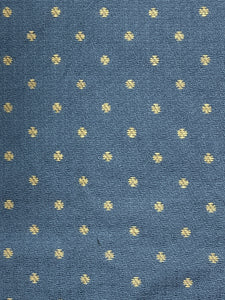 1 7/8 YD Cotton - Blue with Beige Dots