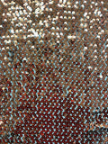 SALE 2 1/2 YD Sequins on Organza - Copper