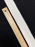 1 3/8 YD Cotton/Poly Rib Knit Trim Vintage - White with Pink Scallops