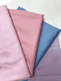 2010 Cotton Twill Shirting Bundle - Pale Pink, Salmon Pink, Blue and Purple