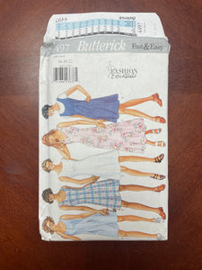 1996 Butterick 4497 Sewing Pattern - Dress and Jumpsuit FACTORY FOLDED