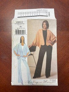 2009 Vogue 8624 Sewing Pattern - Jacket and Pants FACTORY FOLDED