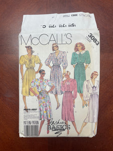 1987 McCall's 3083 Sewing Pattern - Dress FACTORY FOLDED