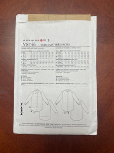 2011 Vogue 8746 Sewing Pattern - Shirt FACTORY FOLDED