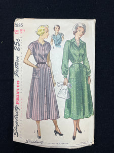 1949 Simplicity 2886 Sewing Pattern - Dress