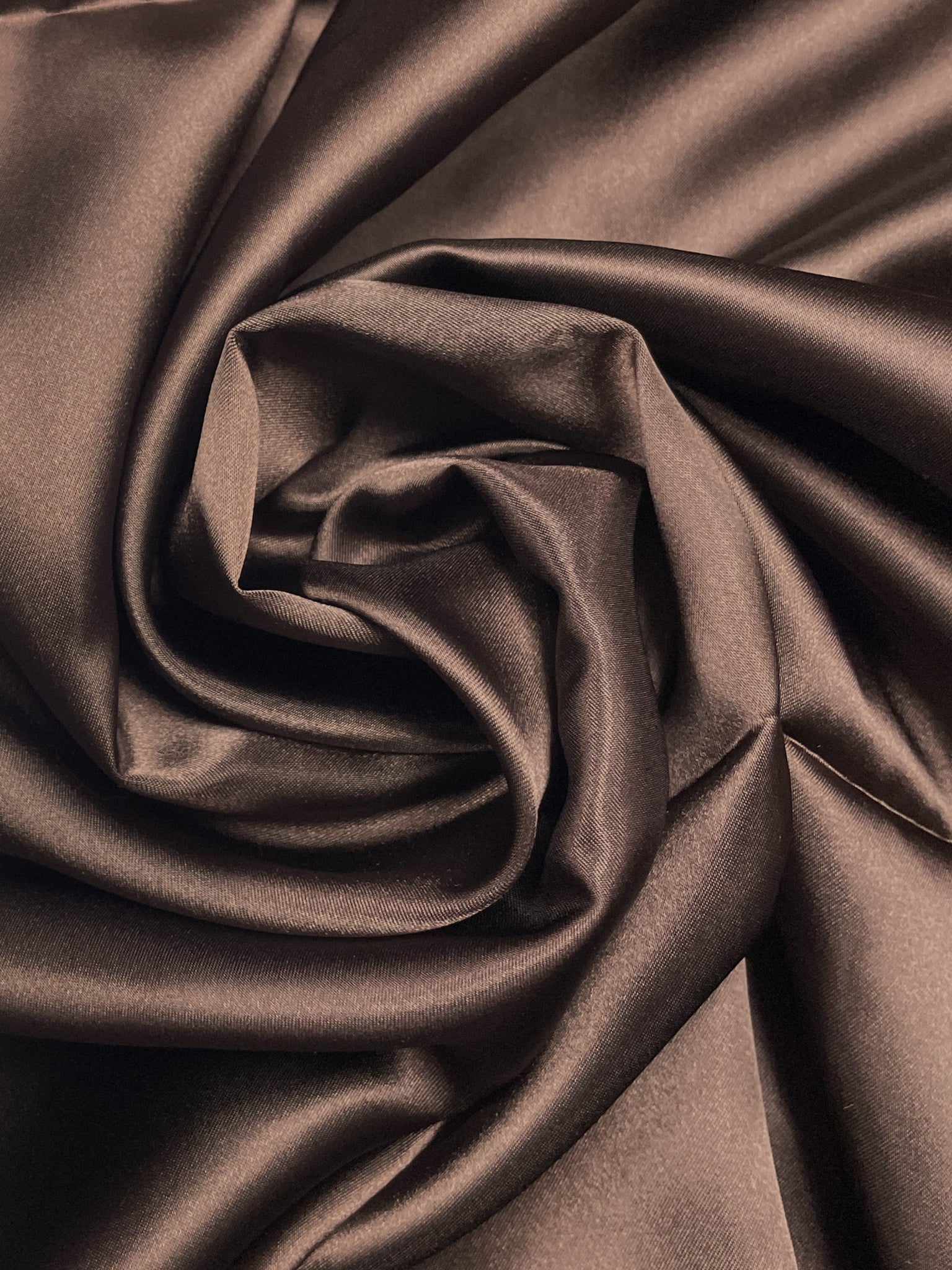 3 1/8 YD Polyester Satin - Chocolate Brown