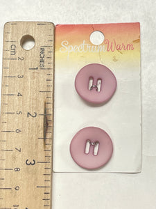 Button Set of 2 Plastic - Pink