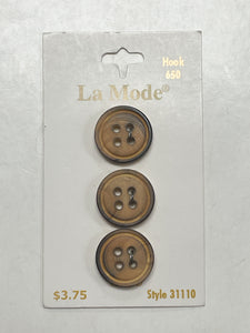 Button Set of 4 - Wood