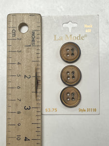 Button Set of 4 - Wood