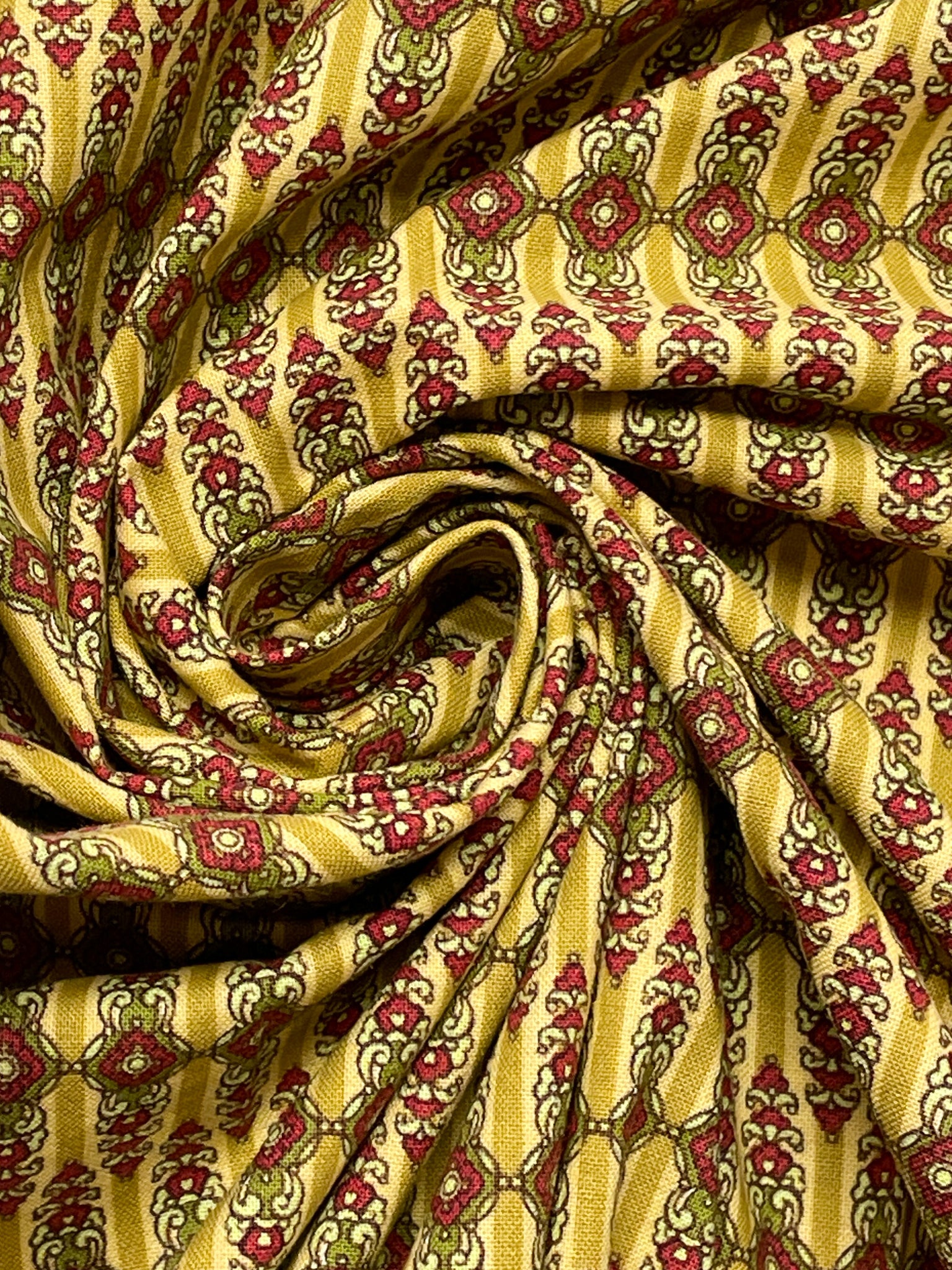 3 YD Quilting Cotton - Dark Yellow and Dark Red