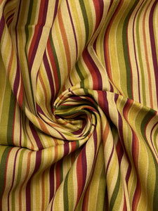 1 YD Cotton Duck Printed Stripes - Warm Tones