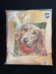 Cross Stitch Pillow Kit Vintage - Dachshund