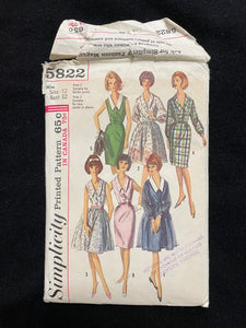 1964 Simplicity 5822 Sewing Pattern - Dress