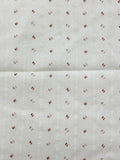 1+ YD Poly/Cotton Shirting Vintage - Off White with White Stripes and Brown and Orange Print