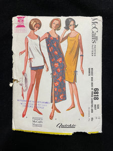 1963 McCall's 6818 Sewing Pattern - Muu Muu Tunic and Dress