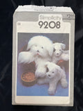 1979 Simplicity 9208 Pattern - Stuffed Sheepdogs FACTORY FOLDED