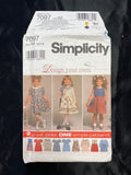 1996 Simplicity 7097 Pattern - Child's Dress FACTORY FOLDED