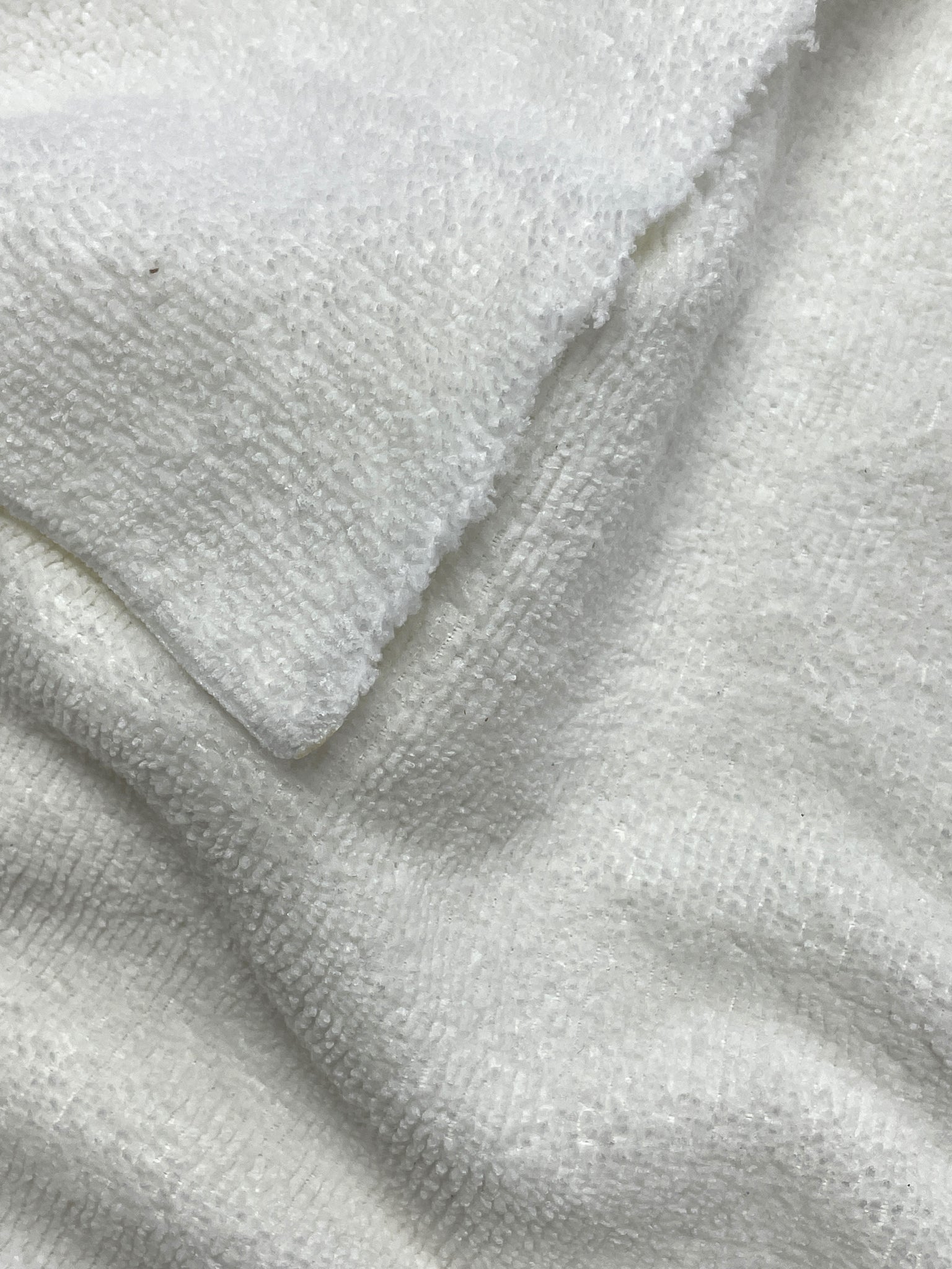 1 1/4 Synthetic Double Faced Terry Cloth - White