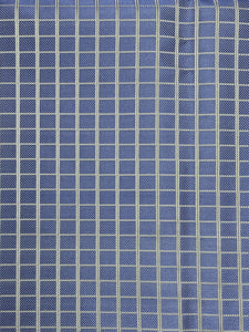 Tie Silk Yarn-Dyed Plaid - Blue and White