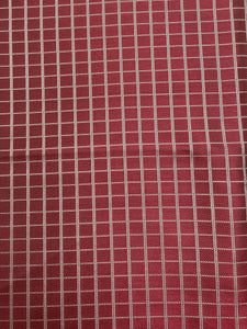 Tie Silk Yarn-Dyed Plaid - Red and White