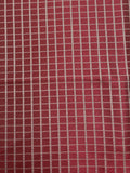 Tie Silk Yarn-Dyed Plaid - Red and White