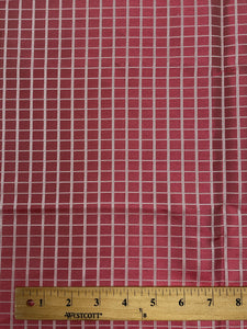 Tie Silk Yarn-Dyed Plaid - Red and White