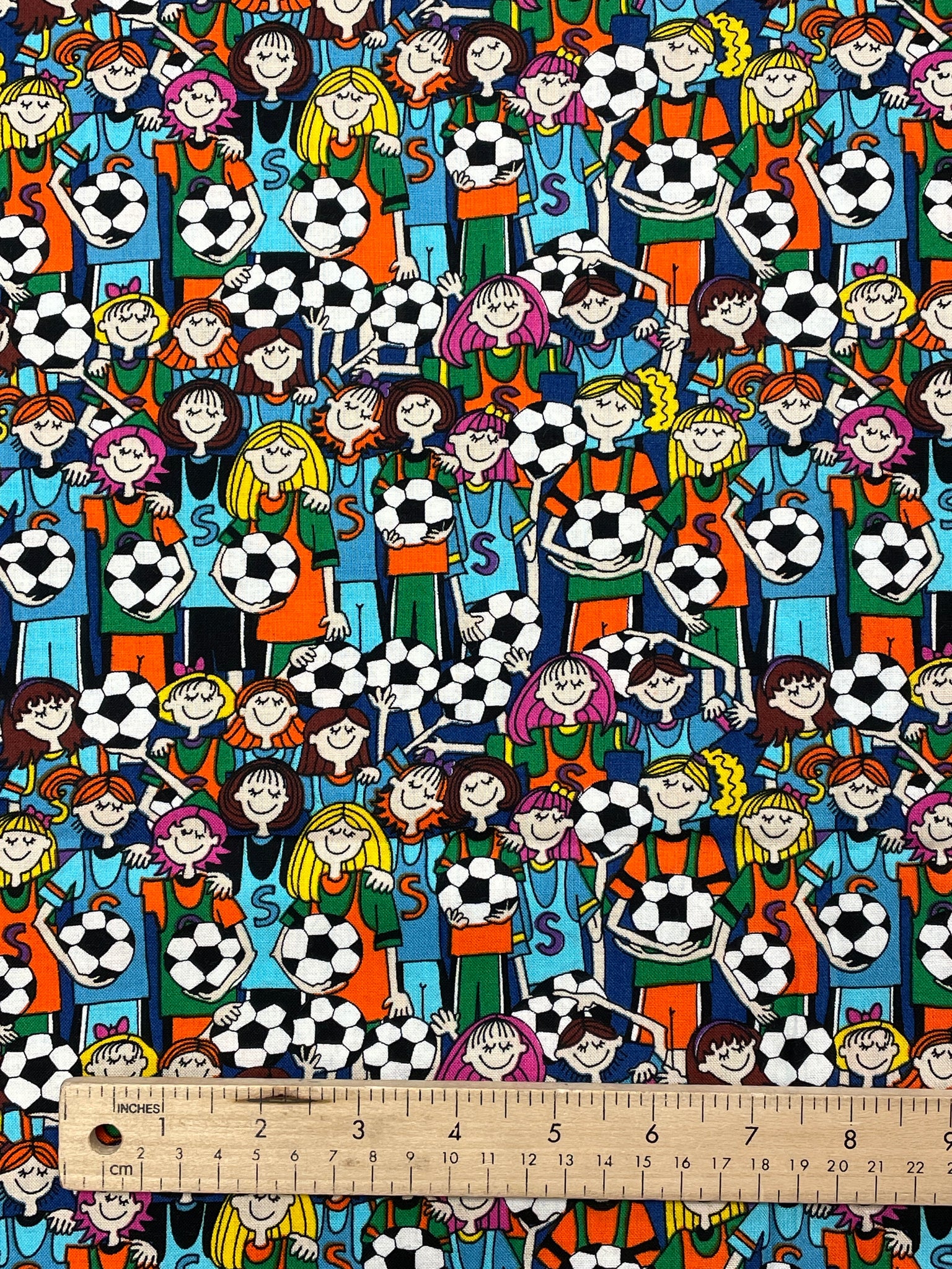 SALE 1999 Quilting Cotton - Soccer Girls