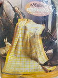 Afghan Kit with Acrylic Yarn - Yellow and White