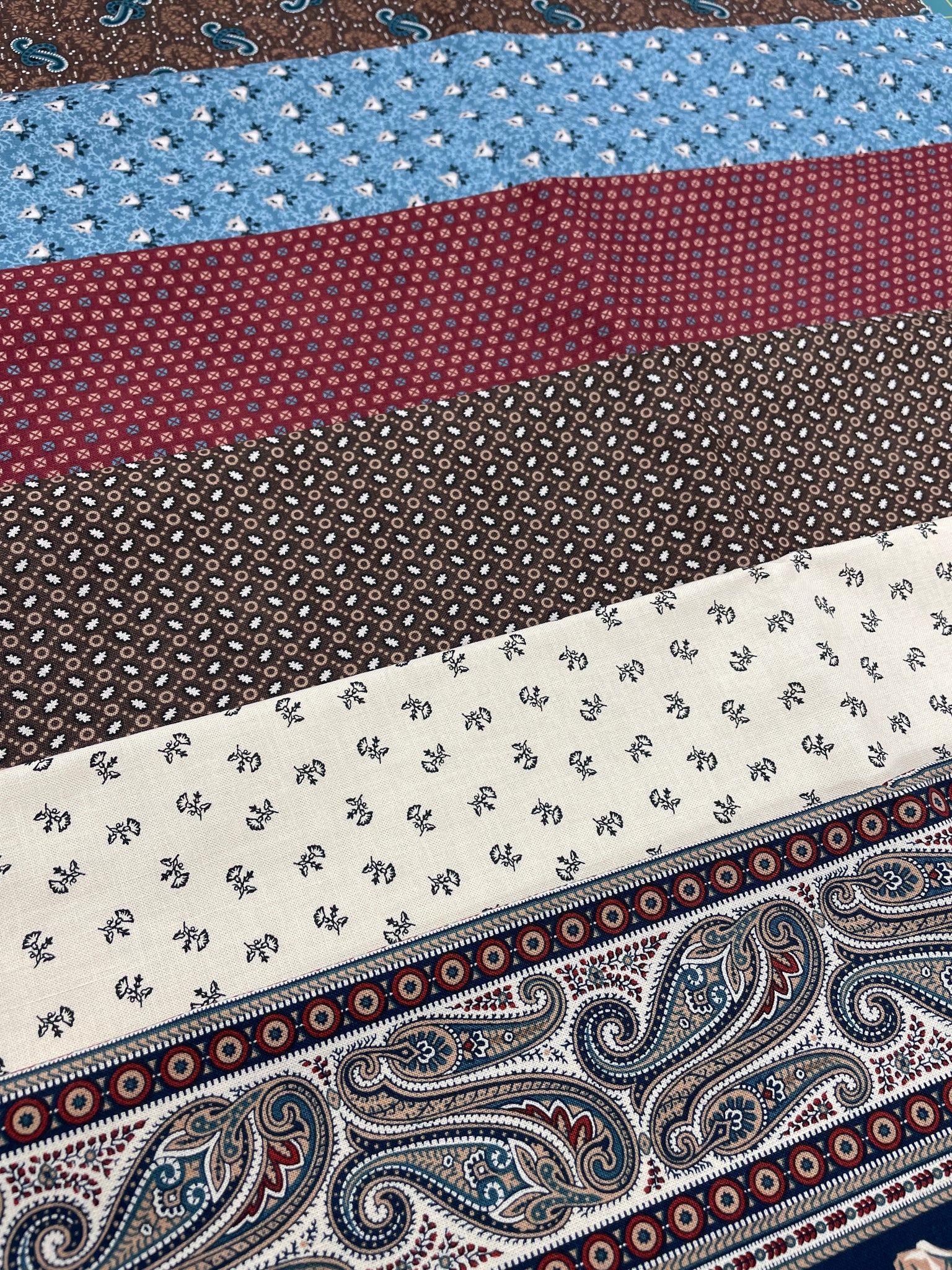 Quilting Cotton Fat Quarter Bundle - Civil War Era Prints