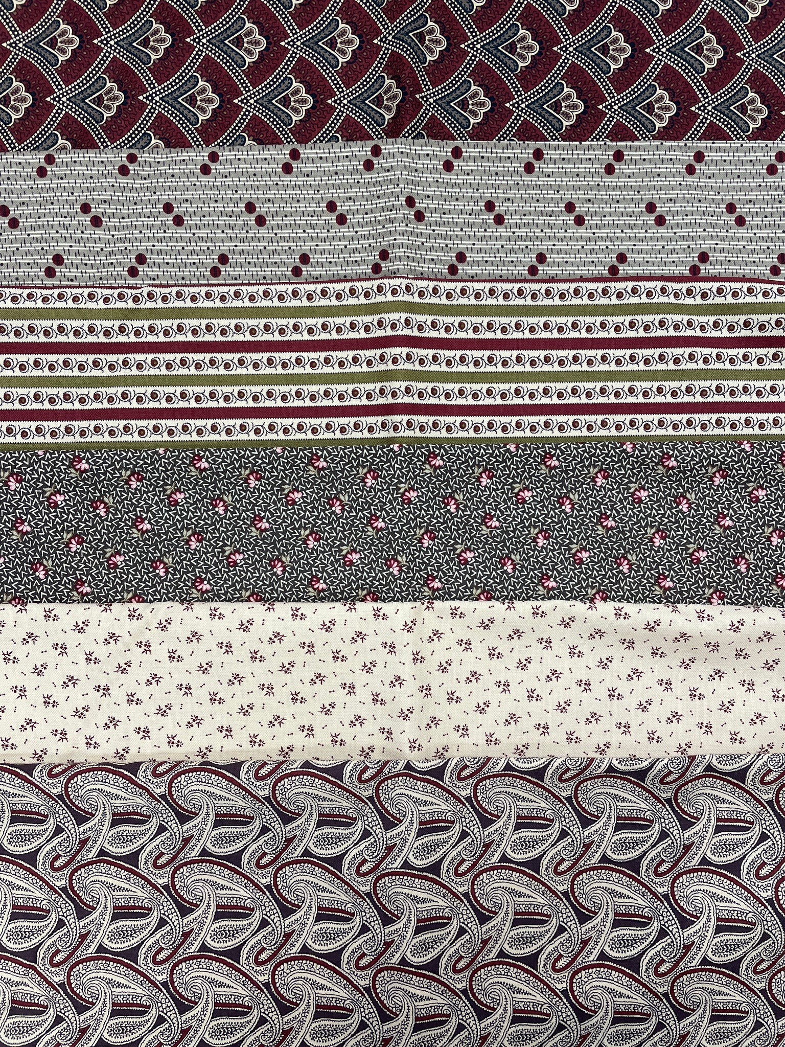 Quilting Cotton Fat Quarter Bundle - Civil War Era Prints