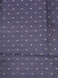 2 1/8 YD Tie Silk - Purple and Black with Gray Polka Dots