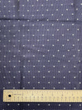 2 1/8 YD Tie Silk - Purple and Black with Gray Polka Dots