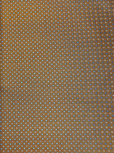 2 1/4 YD Tie Silk - Light Brown with Tiny Blue and Light Gray Diamonds