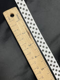 2 7/8 YD Polyester Printed Grosgrain Ribbon - White with Black Polka Dots