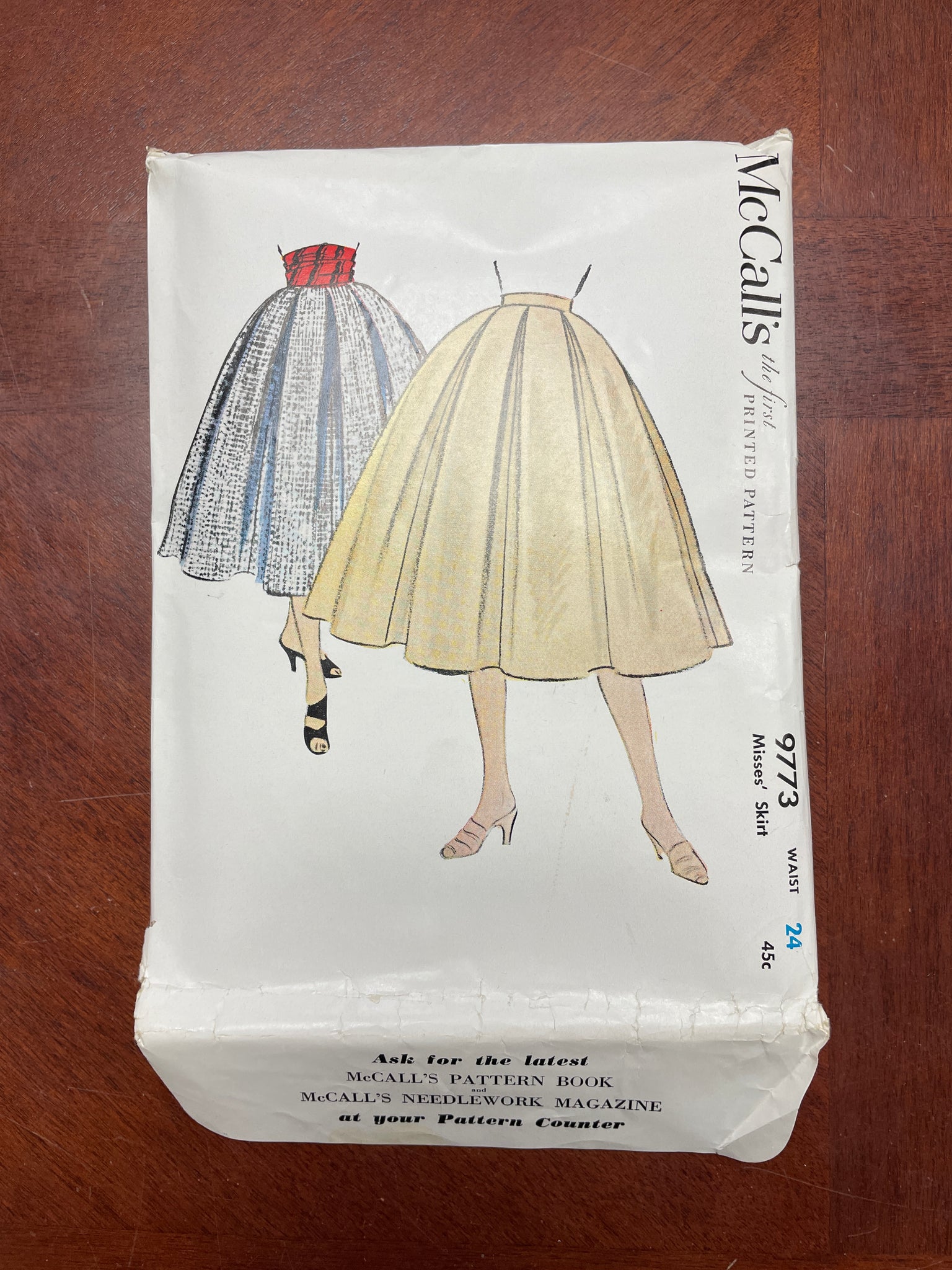 1954 McCall's 9773 Sewing Pattern - Skirt