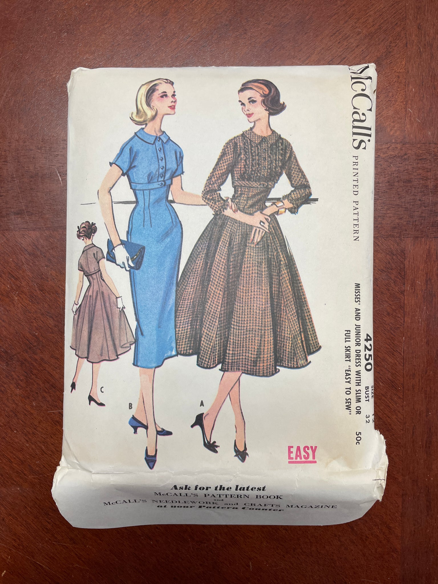 1957 McCall's 4250 Sewing Pattern - Dress