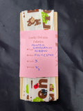 3 YD Polyester Printed Grosgrain Ribbon - Off White with "Friends" in Brown and Animals