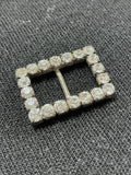 Rhinestone Slide Buckle Vintage - White Rhinestones