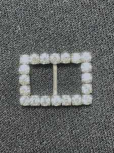 Rhinestone Slide Buckle Vintage - White Rhinestones